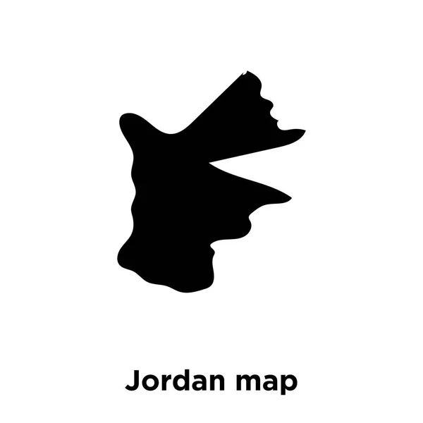 Giordania Mappa Vettore Icona Isolato Sfondo Bianco Logo Concetto Jordan — Vettoriale Stock