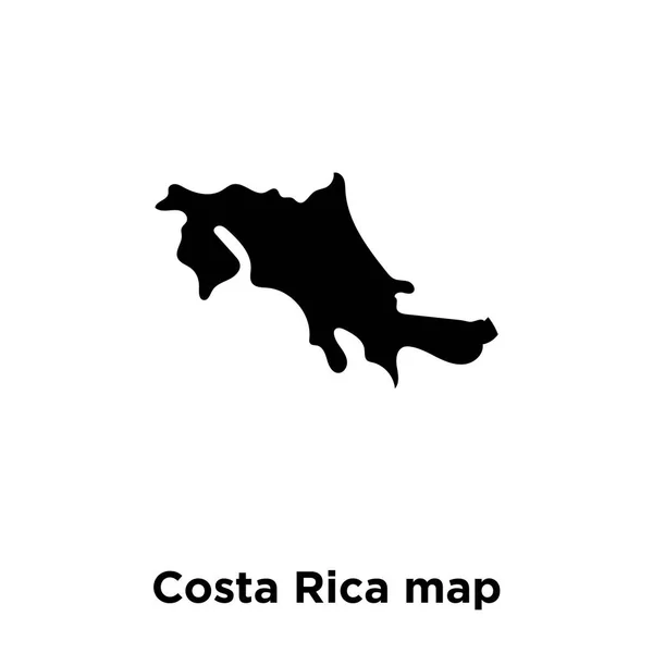 Costa Rica Mapa Icono Vector Aislado Sobre Fondo Blanco Logo — Vector de stock