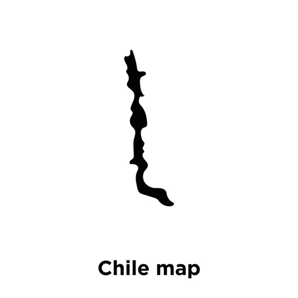 Vektorové Ikony Mapa Chile Izolovaných Bílém Pozadí Logo Pojmu Chile — Stockový vektor