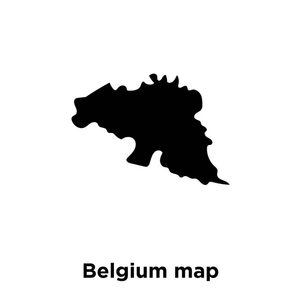 Belgium Map Icon Vector Isolated White Background Logo Concept Belgium — Stock Vector