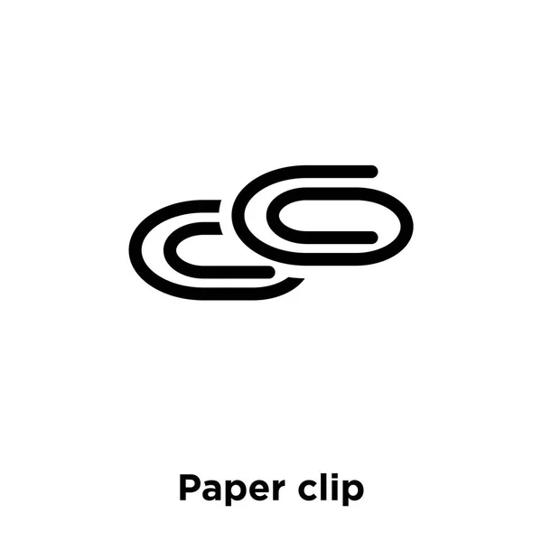 Vector Icono Clip Papel Aislado Sobre Fondo Blanco Concepto Logotipo — Vector de stock