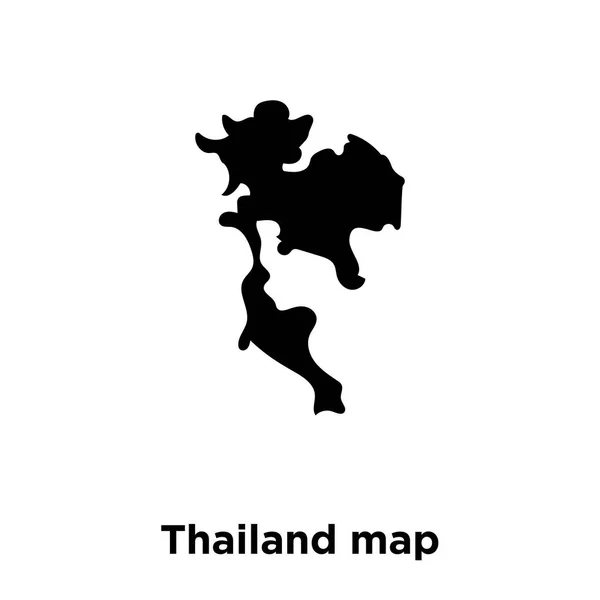 Tailandia Mapa Icono Vector Aislado Sobre Fondo Blanco Logotipo Concepto — Vector de stock