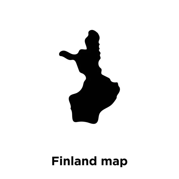 フィンランド地図アイコン ベクトル白い背景に分離された 透明な背景 塗りつぶし黒シンボル サインオン フィンランド マップのロゴのコンセプト — ストックベクタ
