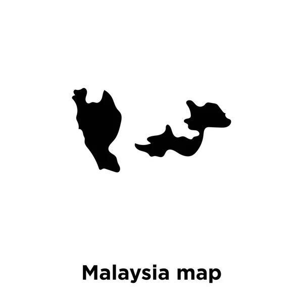 Maleisië Kaart Pictogram Vector Geïsoleerd Een Witte Achtergrond Logo Concept — Stockvector