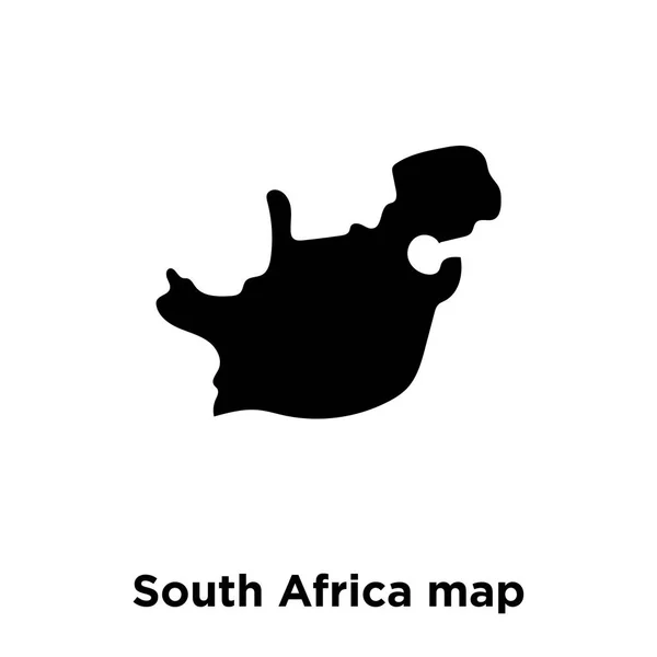 白い背景に 透明な背景に南アフリカ共和国の地図記号のロゴのコンセプトに分離された南アフリカ共和国地図アイコン ベクトルいっぱい黒い記号 — ストックベクタ