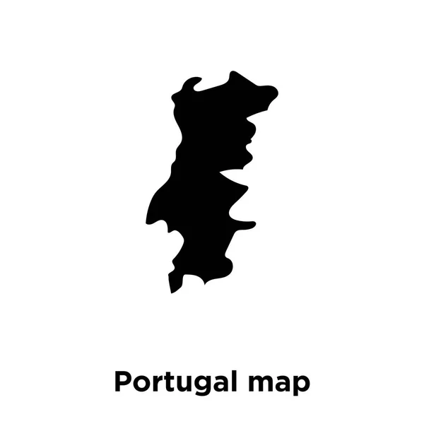 Portugal Mapa Ícone Vetor Isolado Fundo Branco Logotipo Conceito Portugal — Vetor de Stock