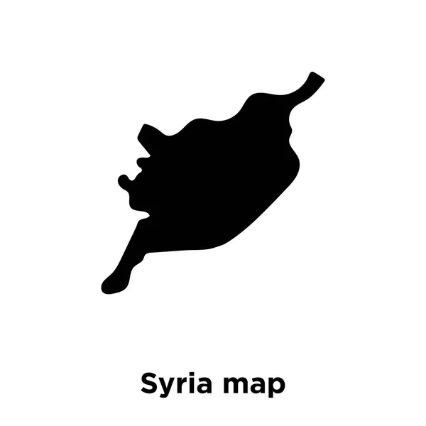 Syrië Kaart Pictogram Vector Geïsoleerd Een Witte Achtergrond Logo Concept — Stockvector