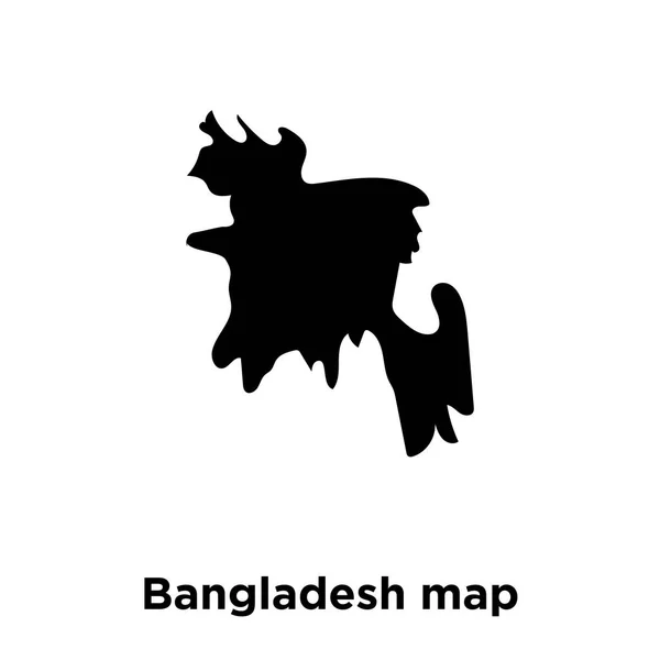 Bangladesh Mappa Vettore Icona Isolato Sfondo Bianco Logo Concetto Bangladesh — Vettoriale Stock