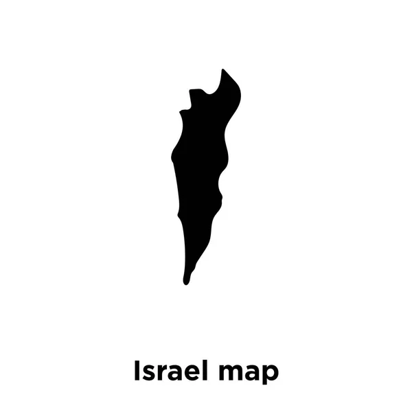 Israel Karta Ikon Vektor Isolerad Vit Bakgrund Logotypen Begreppet Israel — Stock vektor