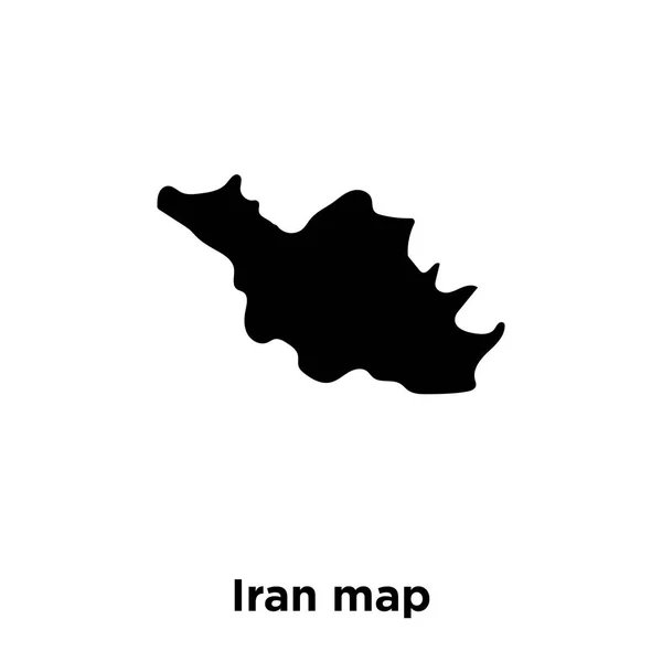 Iran Map Icon Vector Isolated White Background Logo Concept Iran — Stock Vector