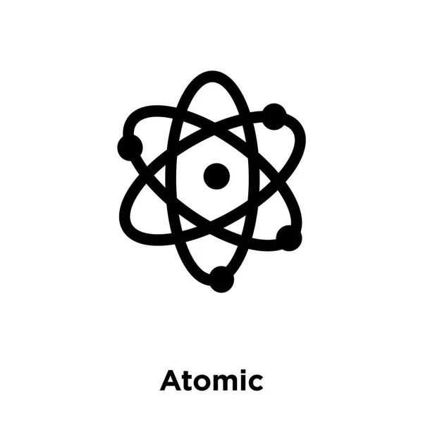 Atomic Ikonu Vektorové Izolovaných Bílém Pozadí Logo Pojmu Atomic Nápis — Stockový vektor