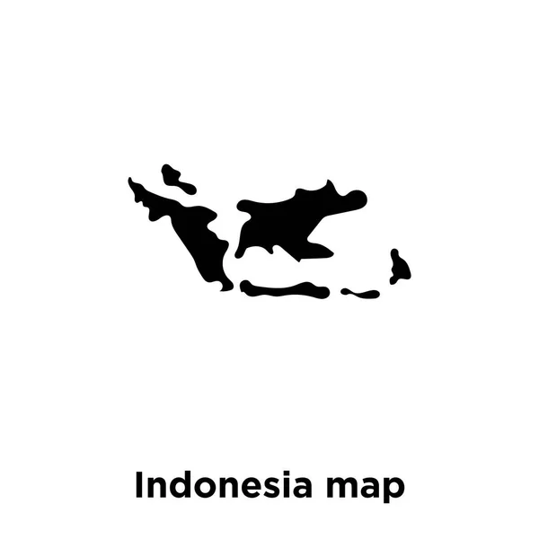 Indonesia Mapa Icono Vector Aislado Sobre Fondo Blanco Logo Concepto — Vector de stock