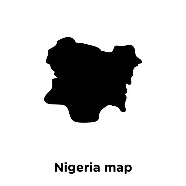 Nigérie Mapu Ikonu Vektorové Izolovaných Bílém Pozadí Logo Pojmu Nigérie — Stockový vektor