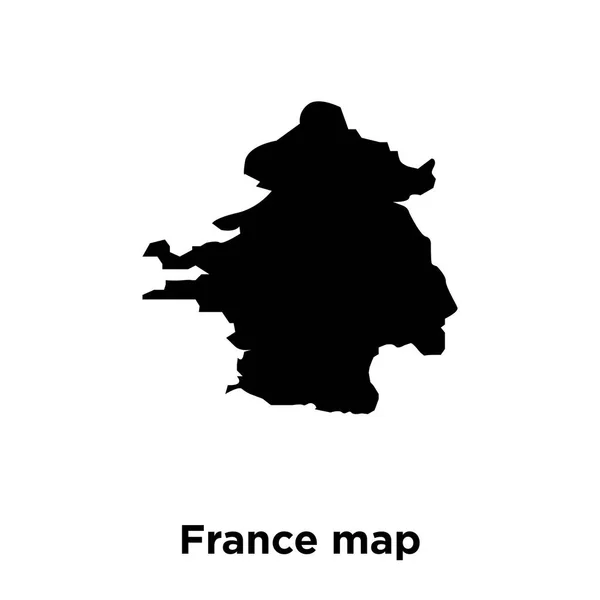 フランス地図アイコン ベクトル白い背景に分離された 透明な背景 塗りつぶし黒シンボル サインオン フランス地図のロゴのコンセプト — ストックベクタ