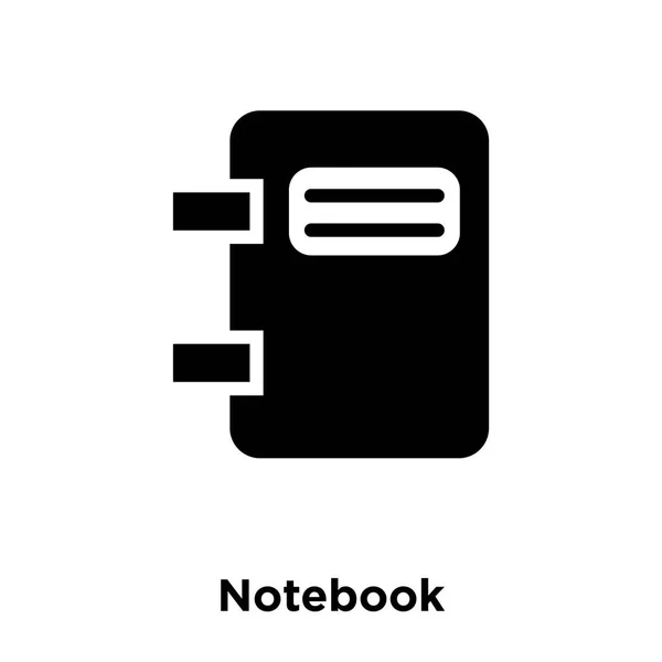 Notizbuch Icon Vektor Isoliert Auf Weißem Hintergrund Logo Konzept Des — Stockvektor