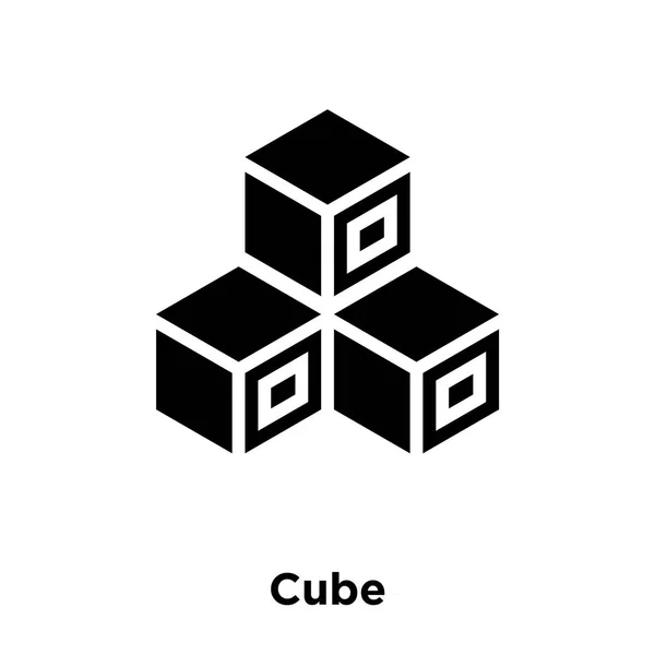 Cubo Icono Vector Aislado Sobre Fondo Blanco Concepto Logotipo Cubo — Vector de stock
