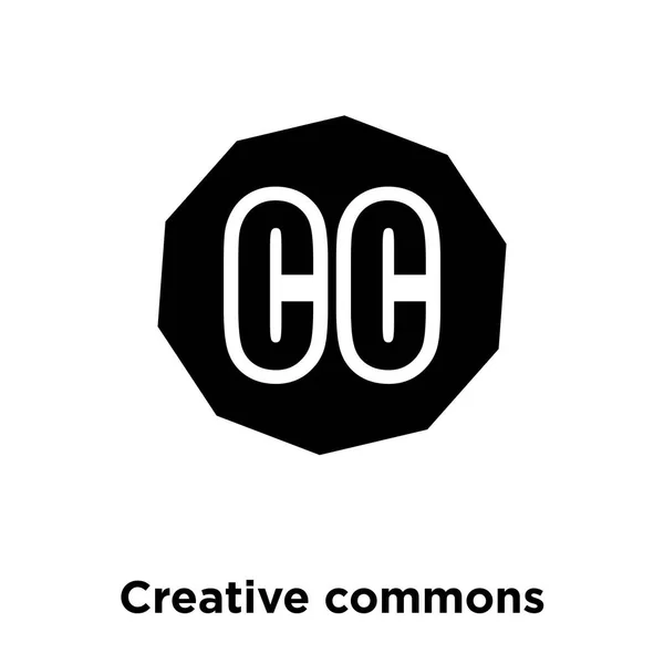 Creative Commons Vector Icono Aislado Sobre Fondo Blanco Concepto Logotipo — Vector de stock