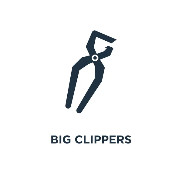 Big Clippers Ikone Schwarz Gefüllte Vektorabbildung Große Clippers Symbol Auf — Stockvektor