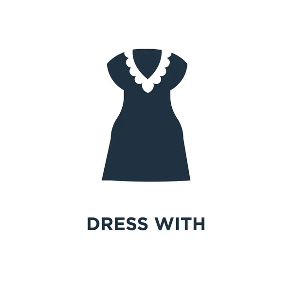 Φόρεμα Μανίκια Πεταλούδα Εικονίδιο Μαύρο Γεμάτο Εικονογράφηση Φορέα Φόρεμα Μανίκια — Διανυσματικό Αρχείο