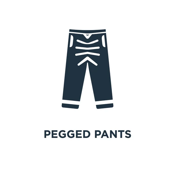 Ikon Celana Pegged Ilustrasi Vektor Berisi Hitam Simbol Pegged Pants - Stok Vektor