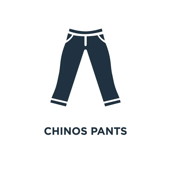 Pantalon Chinos Icône Illustration Vectorielle Remplie Noir Chinos Pantalon Symbole — Image vectorielle