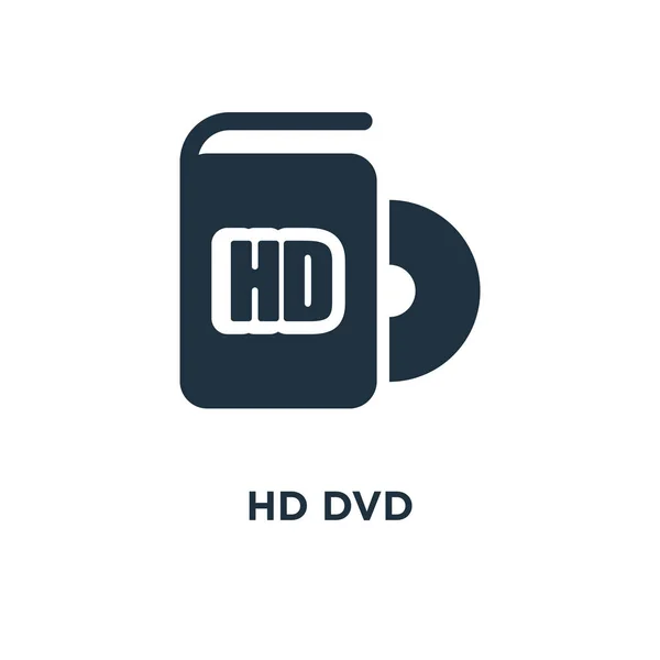 Dvd Symbol Schwarz Gefüllte Vektorabbildung Dvd Symbol Auf Weißem Hintergrund — Stockvektor