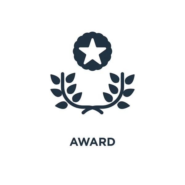 Award Symbol Icon Black Filled Vector Illustration Award Symbol Symbol — Stock Vector