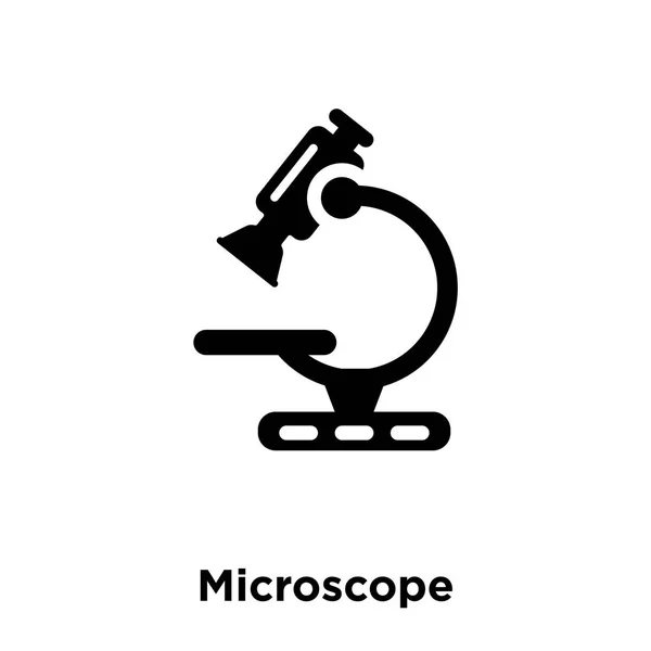 白い背景に 透明な背景に顕微鏡サインのロゴのコンセプトに分離された顕微鏡アイコン ベクトルいっぱい黒い記号 — ストックベクタ