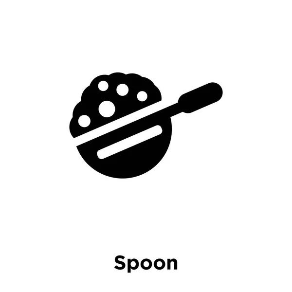 Spoon Icon Vector Isolated White Background Logo Concept Spoon Sign — Stock Vector