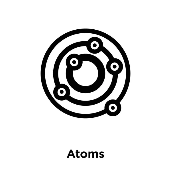 Atomer Ikonen Vektor Isolerad Vit Bakgrund Logotypen Begreppet Atomer Logga — Stock vektor