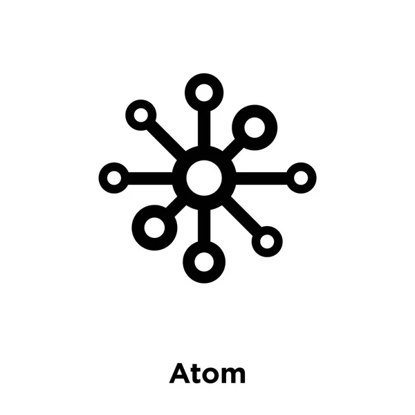 白い背景に 透明な背景に原子記号のロゴのコンセプトに分離された Atom アイコン ベクトルいっぱい黒い記号 — ストックベクタ