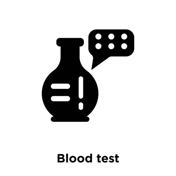 Vetor Ícone Teste Sangue Isolado Fundo Branco Conceito Logotipo Sinal —  Vetores de Stock