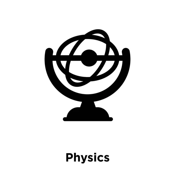 白い背景に 透明な背景に物理記号のロゴのコンセプトに分離された物理学のアイコン ベクトルいっぱい黒い記号 — ストックベクタ
