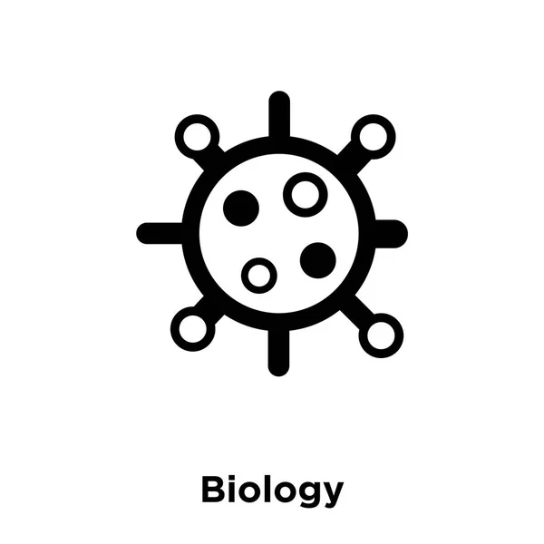 白い背景に 透明な背景に生物学記号のロゴのコンセプトで隔離生物アイコン ベクトルいっぱい黒い記号 — ストックベクタ