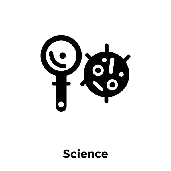 白い背景に 透明な背景に科学記号のロゴのコンセプトに分離科学アイコン ベクトルいっぱい黒い記号 — ストックベクタ
