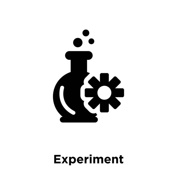 白い背景に 透明な背景の実験記号のロゴのコンセプトで隔離実験のアイコン ベクトルいっぱい黒い記号 — ストックベクタ