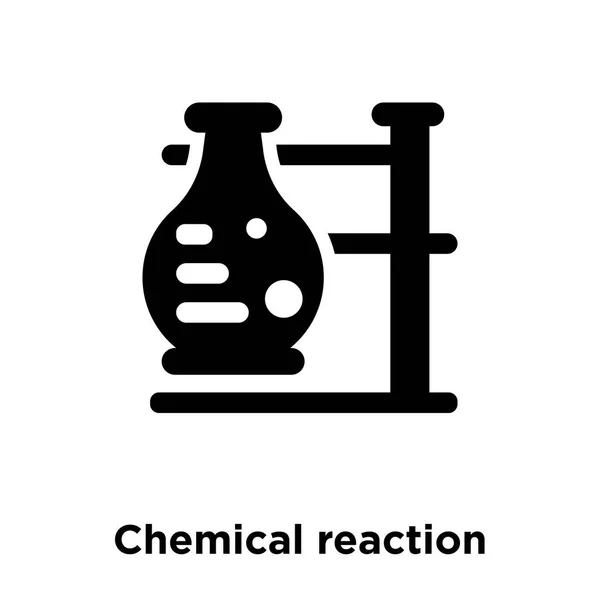 化学反応のアイコン ベクトルが白い背景で隔離 透明な背景 塗りつぶし黒シンボル サインオン化学反応のロゴのコンセプト — ストックベクタ