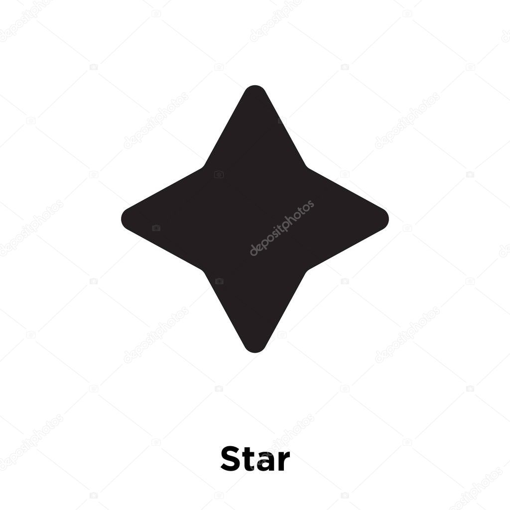 Star icon vector isolated on white background, logo concept of Star sign on transparent background, filled black symbol