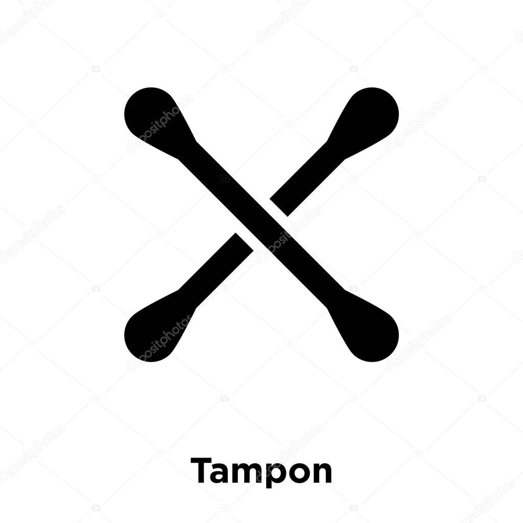 Tampon icon vector isolated on white background, logo concept of Tampon sign on transparent background, filled black symbol