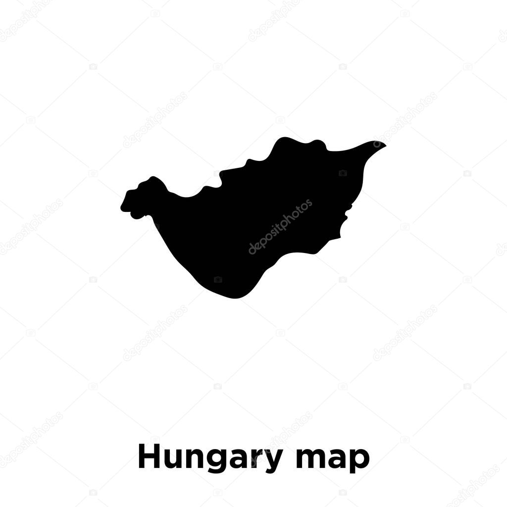 Hungary Map Icon Vector Isolated On White Background Logo Concept Of Hungary Map Sign On Transparent Background Filled Black Symbol Premium Vector In Adobe Illustrator Ai Ai Format Encapsulated