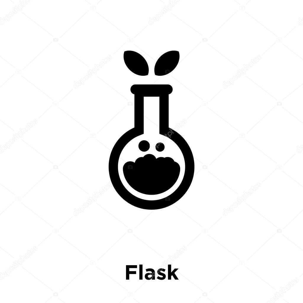 Flask icon vector isolated on white background, logo concept of Flask sign on transparent background, filled black symbol