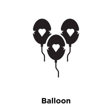Beyaz arka plan, logo şeffaf arka plan, balon işareti kavramı üzerinde izole balon simge vektör siyah sembol dolu