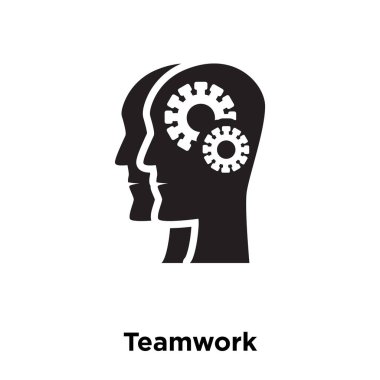 Beyaz arka plan, logo şeffaf arka plan, tabelada ekip çalışması kavramı üzerinde izole ekip çalışması simge vektör siyah sembol dolu