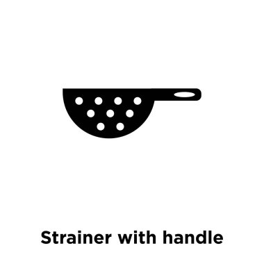 Beyaz arka planda, süzgeç kavramı logo şeffaf arka plan tanıtıcı işareti ile izole kolu simge vektör ile süzgeç siyah sembol dolu