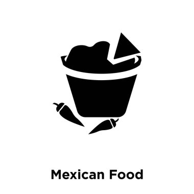 Beyaz arka plan, logo şeffaf arka plan, Meksika yemeği işareti kavramı üzerinde izole Meksika yemeği simge vektör siyah sembol dolu