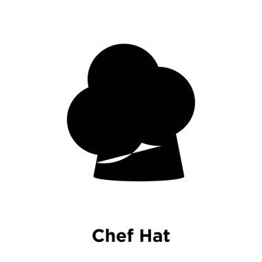 Chef şapka simge vektör, beyaz arka plan üzerinde izole Chef şapka kavramı logo şeffaf arka plan, dolgulu siyah sembolü imzalamak
