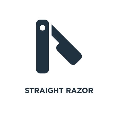 Usturanın simgesi. Siyah vektör çizim dolu. Beyaz arka plan usturanın sembolü. Web ve mobil kullanılabilir.