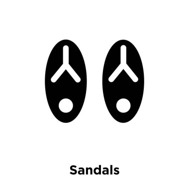 Beyaz arka plan, logo şeffaf arka plan, sandalet işareti kavramı üzerinde izole sandalet simge vektör siyah sembol dolu