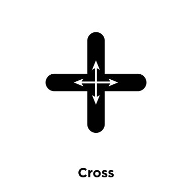 Beyaz arka plan, logo şeffaf arka plan, tabelada çapraz kavramı üzerinde izole çapraz simge vektör siyah sembol dolu