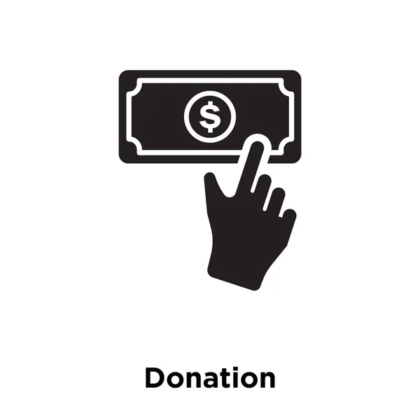 Vector Icono Donación Aislado Sobre Fondo Blanco Concepto Logotipo Signo — Vector de stock